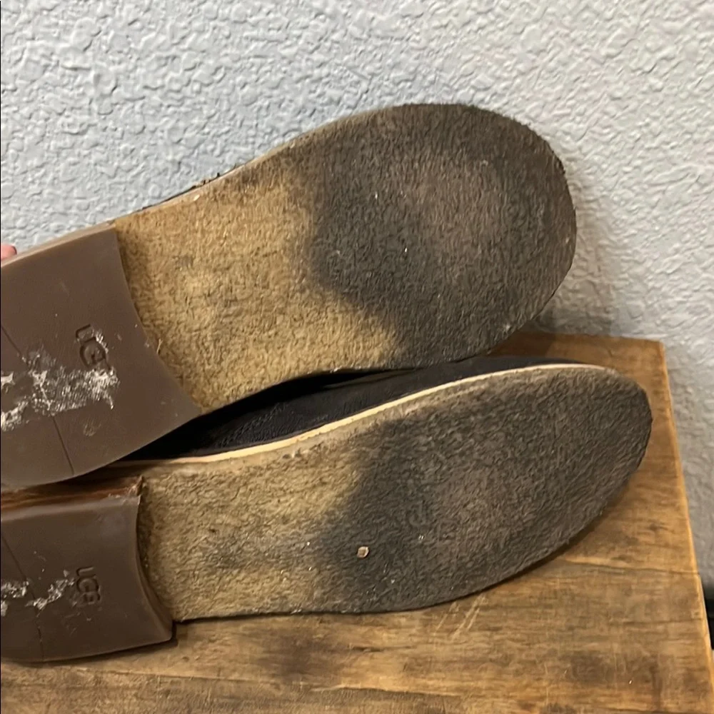 UGG Womens Bonhan Brown Leather Shoes Boots size 9.5 - Picture 8 of 8